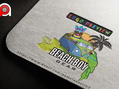 Beach boy animation caricature cartoon character design graphic design illustration logo mascot logo vector