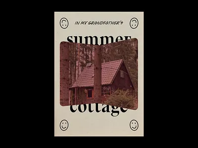 summer cottage cottage poster print summer typography