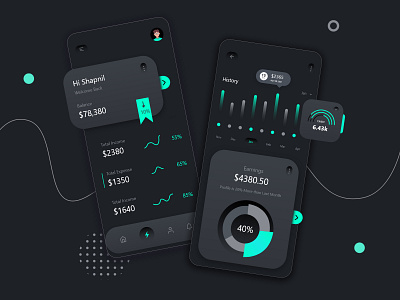 Dark Theme Finance App adobe xd android app android app design best shot dark theme ui dark ui dribbble best shot finance app ios app ios app design mobile app mobile app design ui design