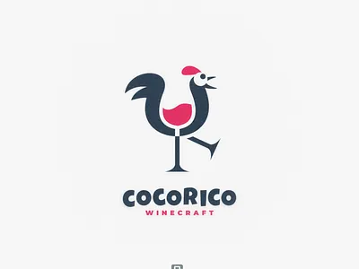 COCORICO WINE CRAFT animal brand branding doublemeaning dualmeaning illustration logo logodesign logodesigns vector wine
