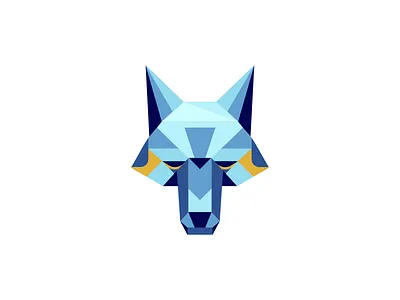W-OOF badge dog head icon logo vector wolf