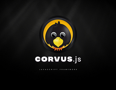 Corvus JS art direction branding framework illustration logo