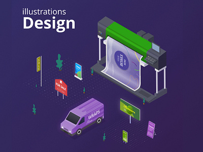 Printing illustration Design affinity designer banner illustration illustrations illustrator print printing van vector web web design webillustration website