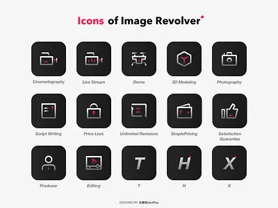 Icons design for ImageRevolver-1 app design icon illustration tabbar ui ux web