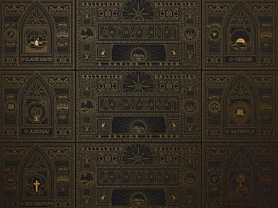 Advent Series Art & Antiphons advent christmas church church design gold foil jesus lineart maximalism photoshop sermon art