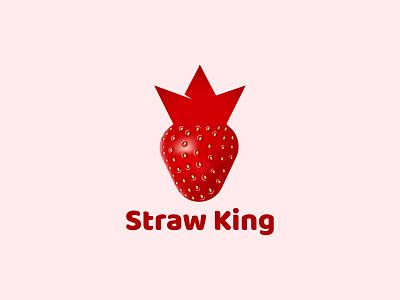 Straw King Logo Design abastact art berry logo brand design brand identity branding logo creative logo food king fruit branding fruit king king logo logo design logo design branding logodesign modern logo professional logo strawberry strawberry logo strawberry modern logo