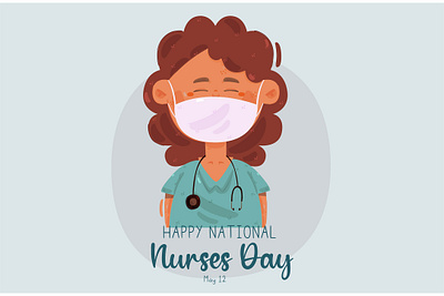 National Nurses Day Illustration (3) celebration day hospital illustration medical national nurse patient staff vector