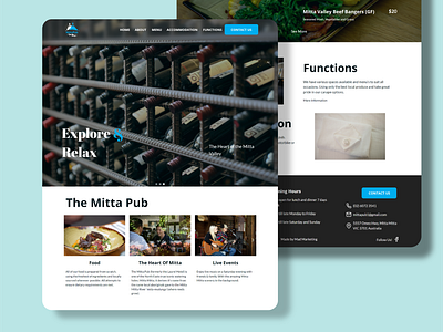 Mitta Pub Website australia branding colour theme design icon illustration local locals supporting locals logo mad marketing made in aus moodboard typography vector