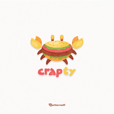 crab an burger logo combination animation app branding burger crab design flat icon illustration logo ui vector