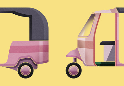 Tuk Tuk Illustration 2d art artwork brand identity branding color coloring design digital digital illustration drawing flat illustration transpotation tuk tuk ui vectoart vector vector illustration