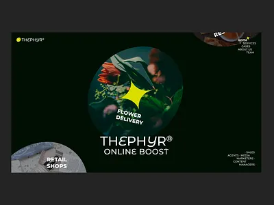 Thephyr - Website animation awwwards branding design graphic design green hero block honorable mentions identity illustration landing logo shapes sotd star ui vector visual design website yellow