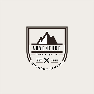 ADVENTURE LOGO adobe illustrator adventure logo mountain nature vintage logo