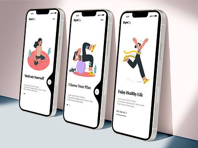 Gym App - Onboarding Screen clean ui figma gym app gym app onboarding modern design onboarding screen start screen ui ui design