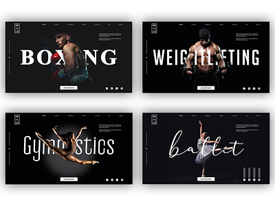 SKILLZ - Web UI Design adobe illustrator adobexd ballet black boxing branding design gymnastics homepage minimal sports typography ui uidesign web web design weightlifting