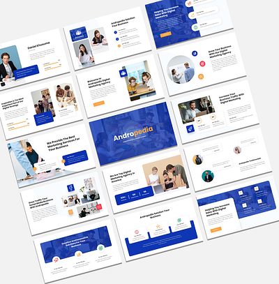Andropedia - Digital Marketing PowerPoint Presentation Template agency business company profile creative digital marketing digital marketing agency modern pitchdeck portfolio powerpoint startup