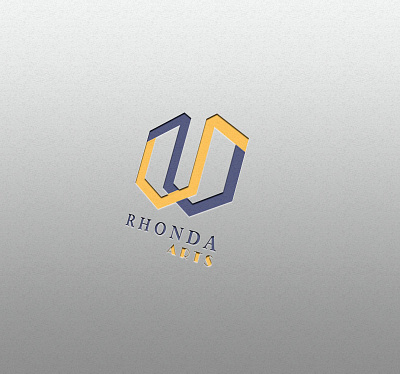 Rhonda Arts branding design flat illustration logo