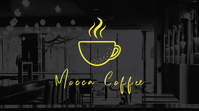 Mocca Coffee branding design flat illustration logo