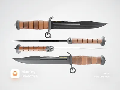 Love Language 3d 3d art 3d artist 3d artwork blade blender blender3d cute diorama heart illustration isometric isometric design isometric illustration knife knifes love low poly sword swords