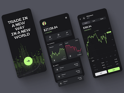 Crypto Wallet App app app design app ui application concept crypto crypto app crypto wallet cryptocurrency dark theme design digital wallet financial app interface minimal mobile mobile app mobile ui ui ux