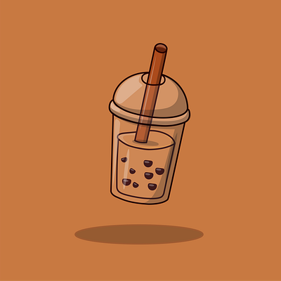 Mlik Boba Drink - Vector Illustration animation cartoon design drink flat flatdesign food illustration logo vector