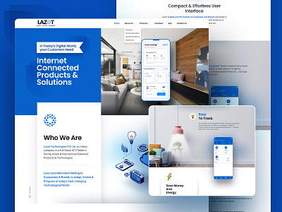 Smart home website blue website concept creative design figma internet of things iot development smart home smart home app typography ui ux ux website builder website design