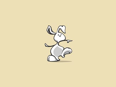 Bunny animal bunny cartoon character comic dancing design illustration mascot rabbit vector