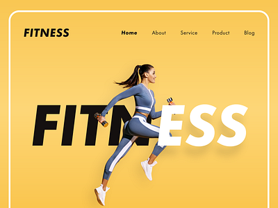 Fitness Landing Page Header Design clean design design exercise fashion fitness fitness app fitness website fitness website design gym header headers landingpage landingpagedesign model typography ui uiux ux webstie yoga