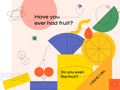 fruit? fruit. fruit! bigquestions cherry fruits illustration