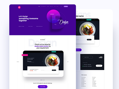 Creative Agency Website branding color concept creative creative agency design product designs resturent ui website design