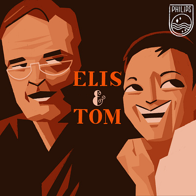 Elis & Tom artwork brasil brazil cover elis regina illustration illustrator ipad mpb music procreate tom jobim