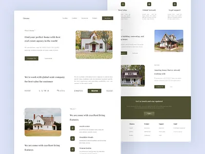 Property agency landing page building buy clean free green home house houses kit landing landing page landingpage modern property ui uiux webdesign website website design white