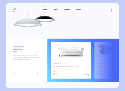 Furniture Landing Page branding clean design graphic design illustrator minimal typography ui ux website