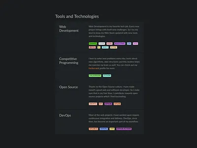 Tools and Technologies - Portfolio Website app branding design hero page home page home page design home page ui landing page mobile app mobile app development redesign ui web web design website website concept website design website design company website development