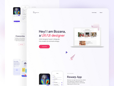 Personal Website 3d clean design landing page design landingpage minimal portfolio portfolio design portfolio website ui website