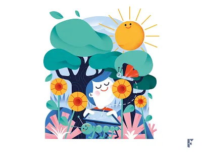 Nature, technologies and early childhood characterdesign characters design drawing editorial editorial illustration fonzynils illustration illustrator magazine magazine cover magazine illustration