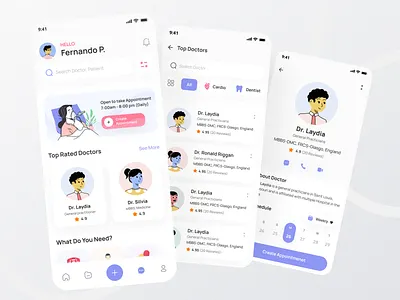 Doctor Appointment App app design interface mobile app ui ux