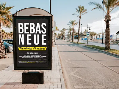 Bebas Neue Ad advertisement graphic design mupi