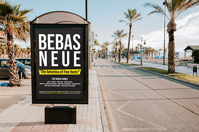 Bebas Neue Ad advertisement graphic design mupi