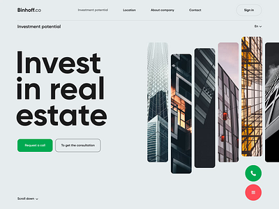 Binhoff - Web Design for investment company aftereffects animation clean investment investments landing landing design landingpage minimal motion motion design scroll ui ui design ux uxdesign uxui web web design website