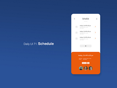 Daily UI 71/100 - Schedule app dailyui dailyuichallenge design mobile schedule schedule app ui ux web website