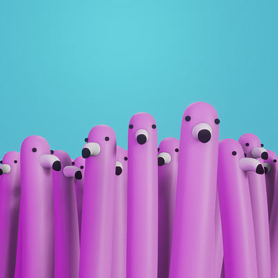 Low poly flock 3d blender flamingo pink