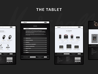 Marshall's online store design figma headphone sound store
