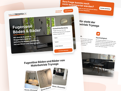 Landingpage for a painting company / Malerbetrieb Desktop advertise advertisment conversion düsseldorf landingpage landingpagedesign marketing ui ux webdesign