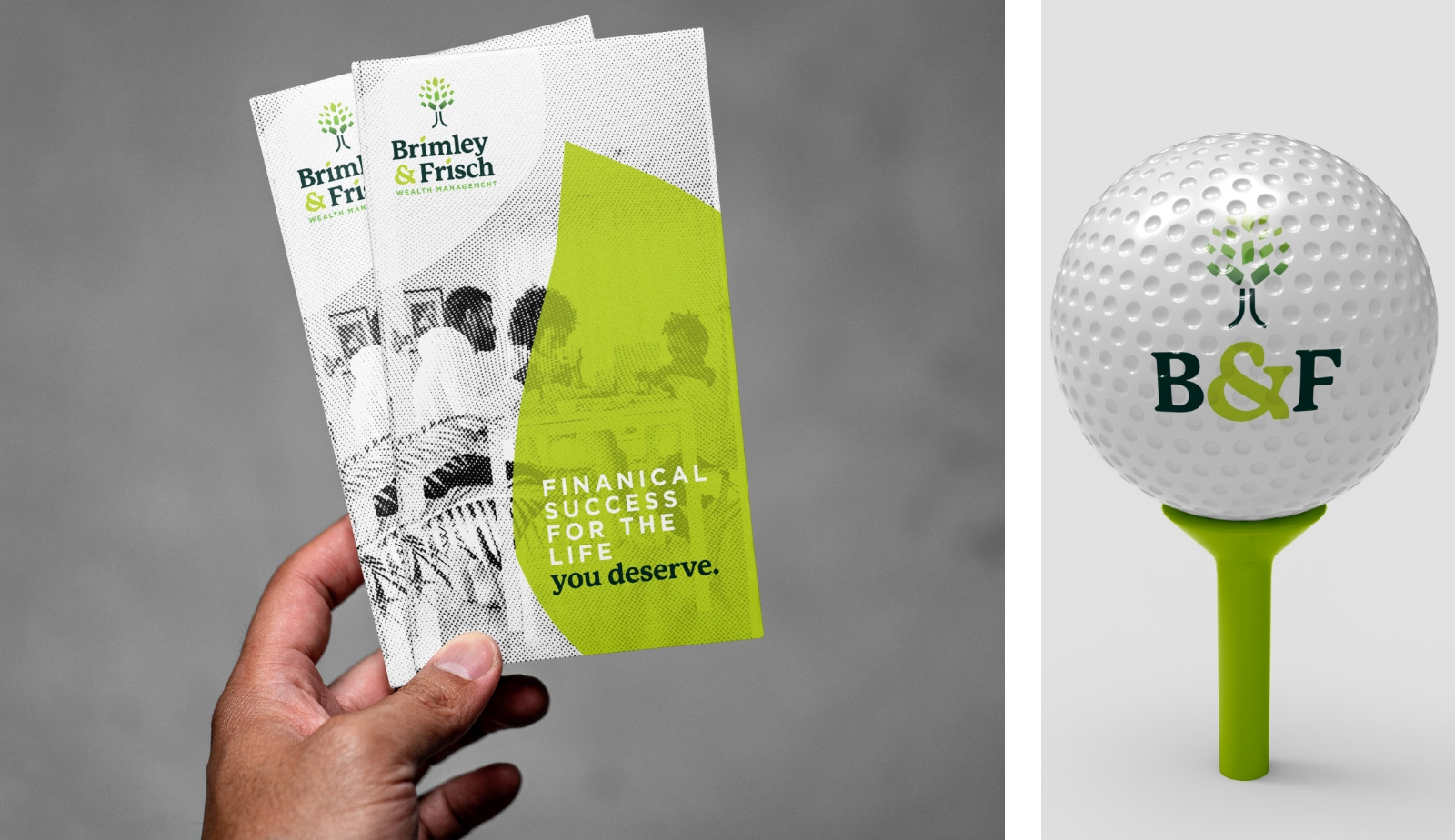 Brimley Frisch Rebrand green local money tree rebrand wealth management