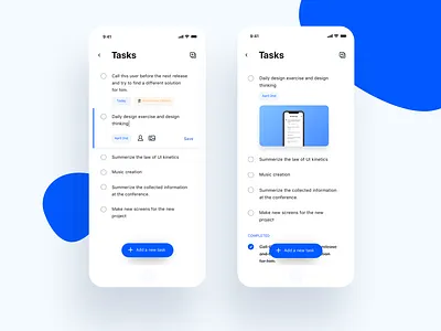 Tasks app app clean interface ios style ui ux web website