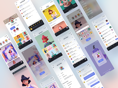 Social Media UI KIT app design dribbble facebook illustration instagram mobile mobile app mobile app design mobile ui social network socialmedia ui ui kit ui ux ui8 uikit uiux