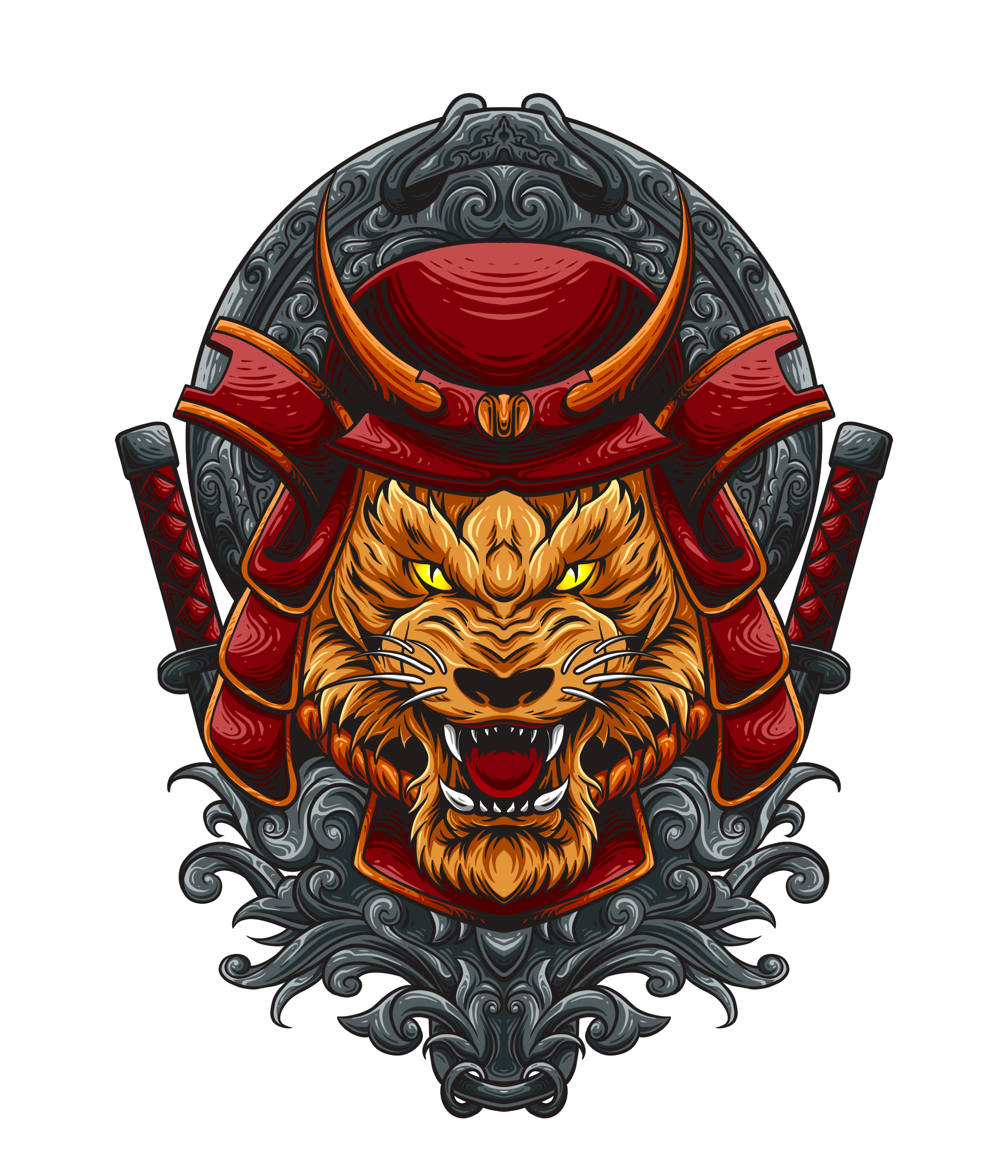 Panthera Samurai animal apparel branding cheetah classic clothing design graphic design heroes illustration japanese knight lion logo panthera samurai tiger vector warior