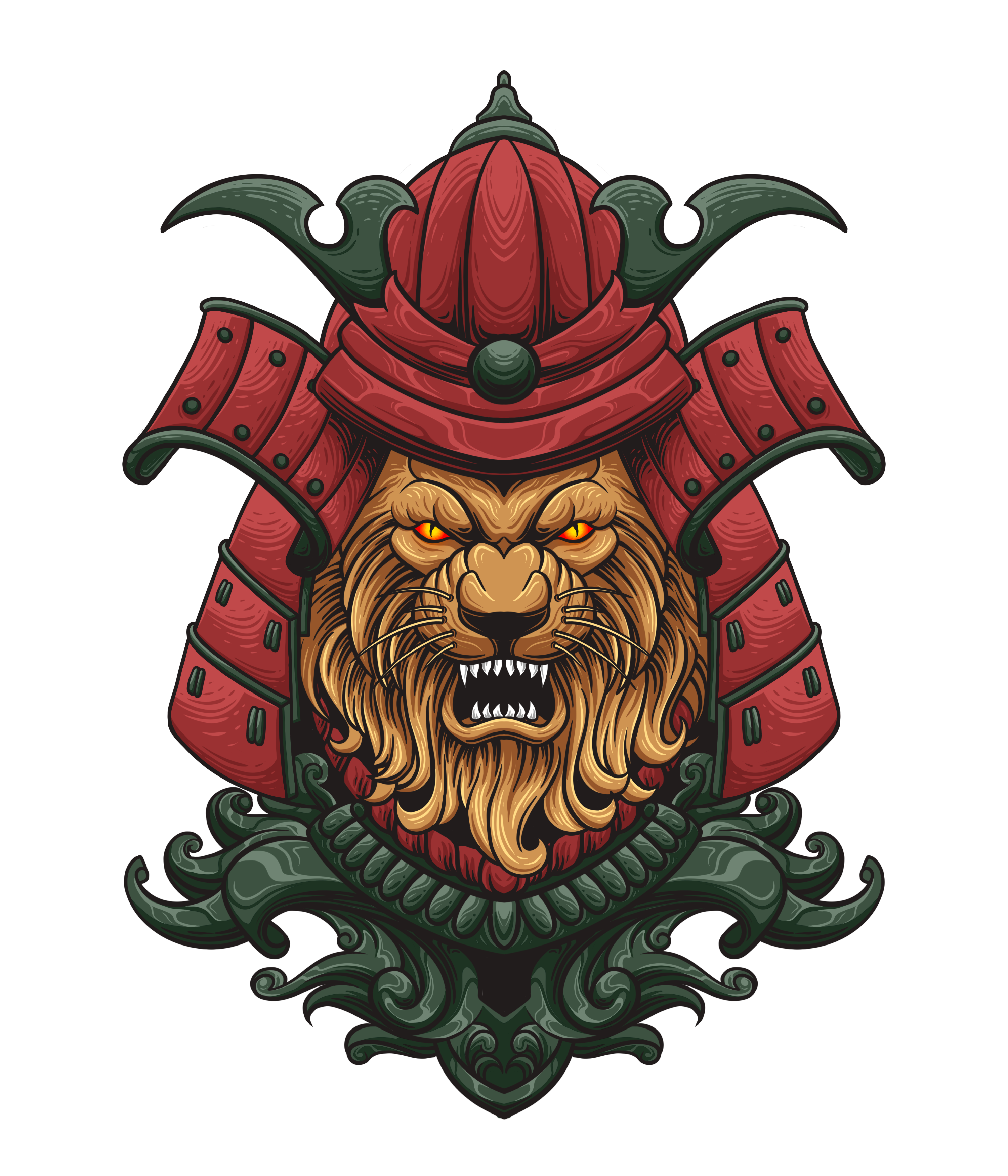 Arriona Samurai animal apparel arriona branding classic clothing design graphic design heroes illustration japanese king knight lion logo samurai vector warrior