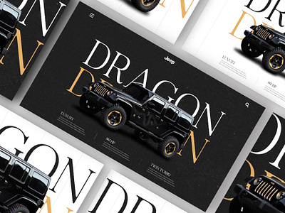 Dragon JEEP 2d 3d adobe adobe photoshop adobe xd colors design dragon illustration jeep trends 2020 trends 2021 ui uiux web website