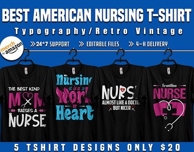 Best American Nursing shirt design for nurse Lover 12 12th apparel brain care cloth clothes clothing creative design template eps family fashion health health care healthy heart hospital nurse vector